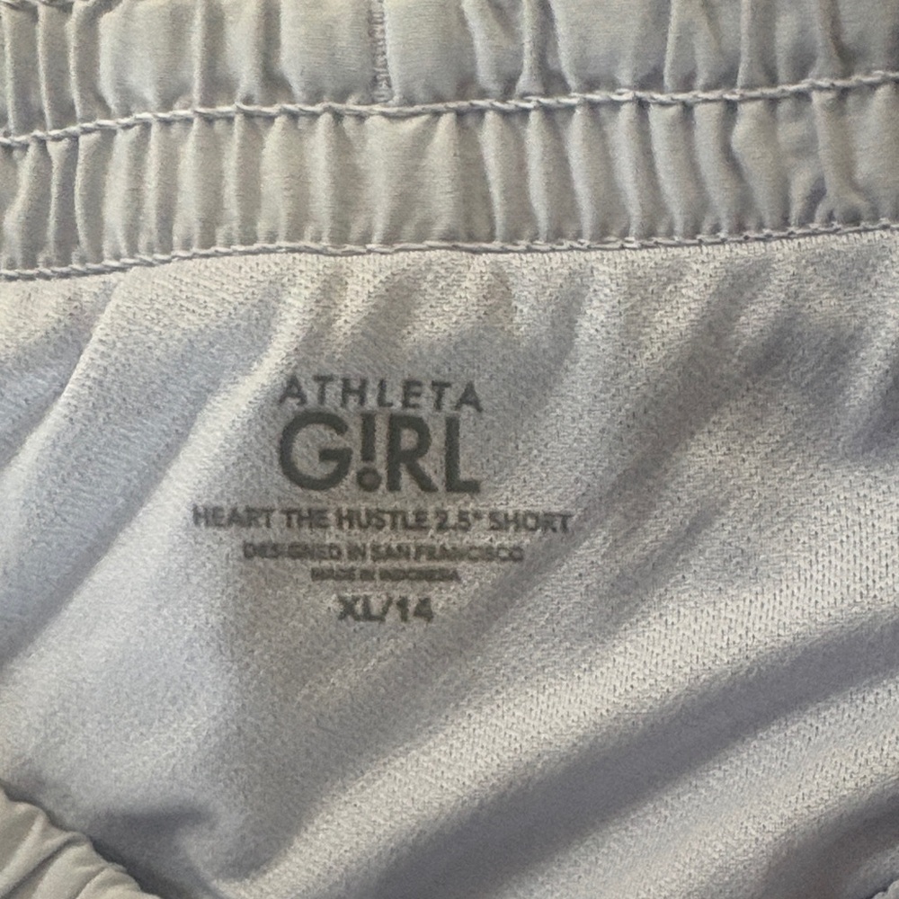 Athleta Girl Light Blue Performance Shorts with Elastic Waist - Picture 2 of 5